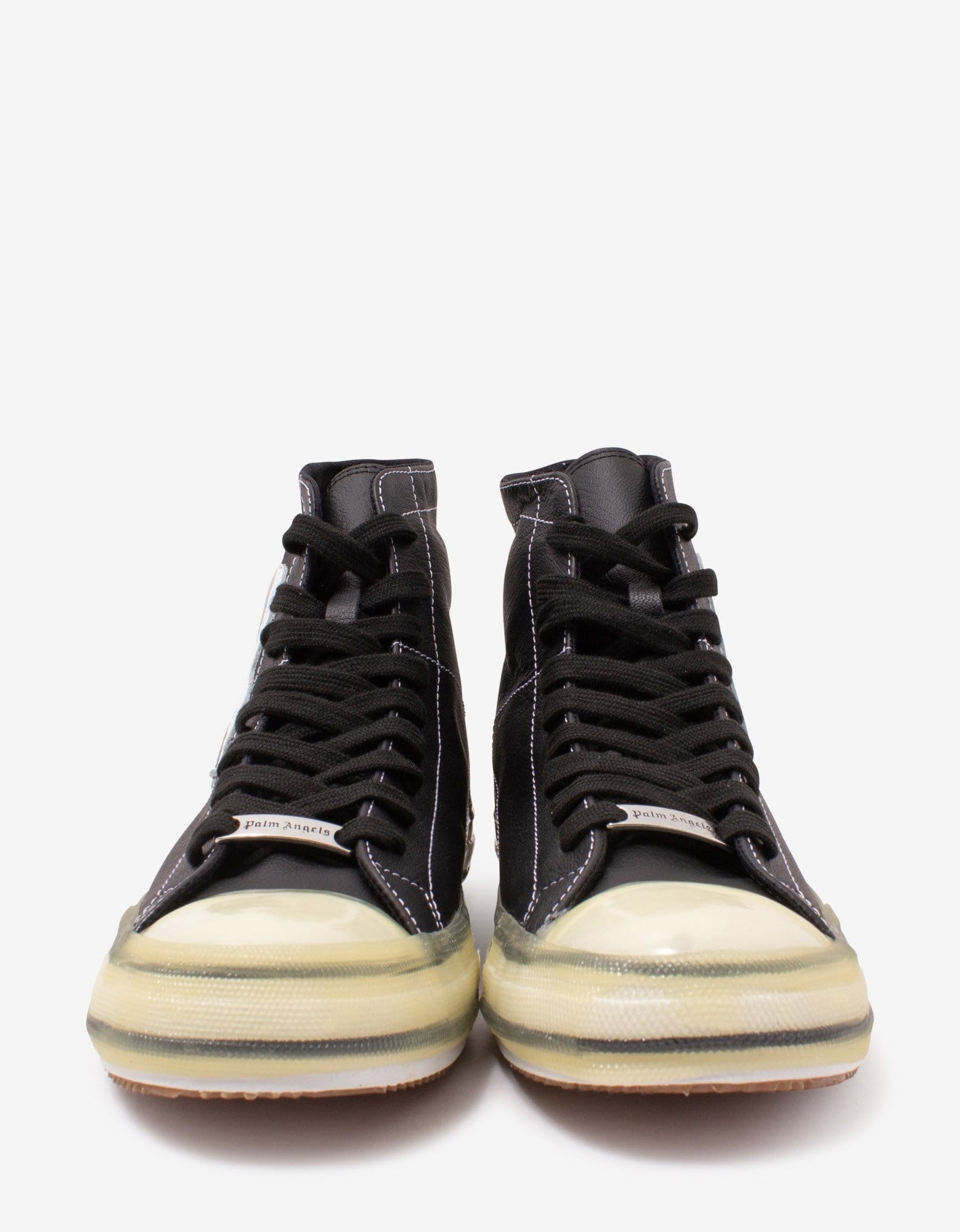 Palm Angels Black Palm Tree High Top Trainers - 3