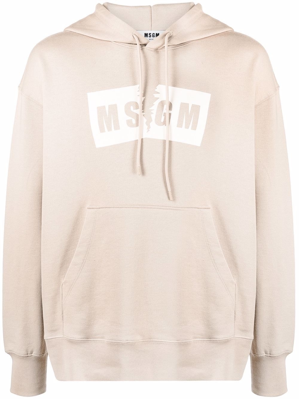 logo-printed hoodie - 1