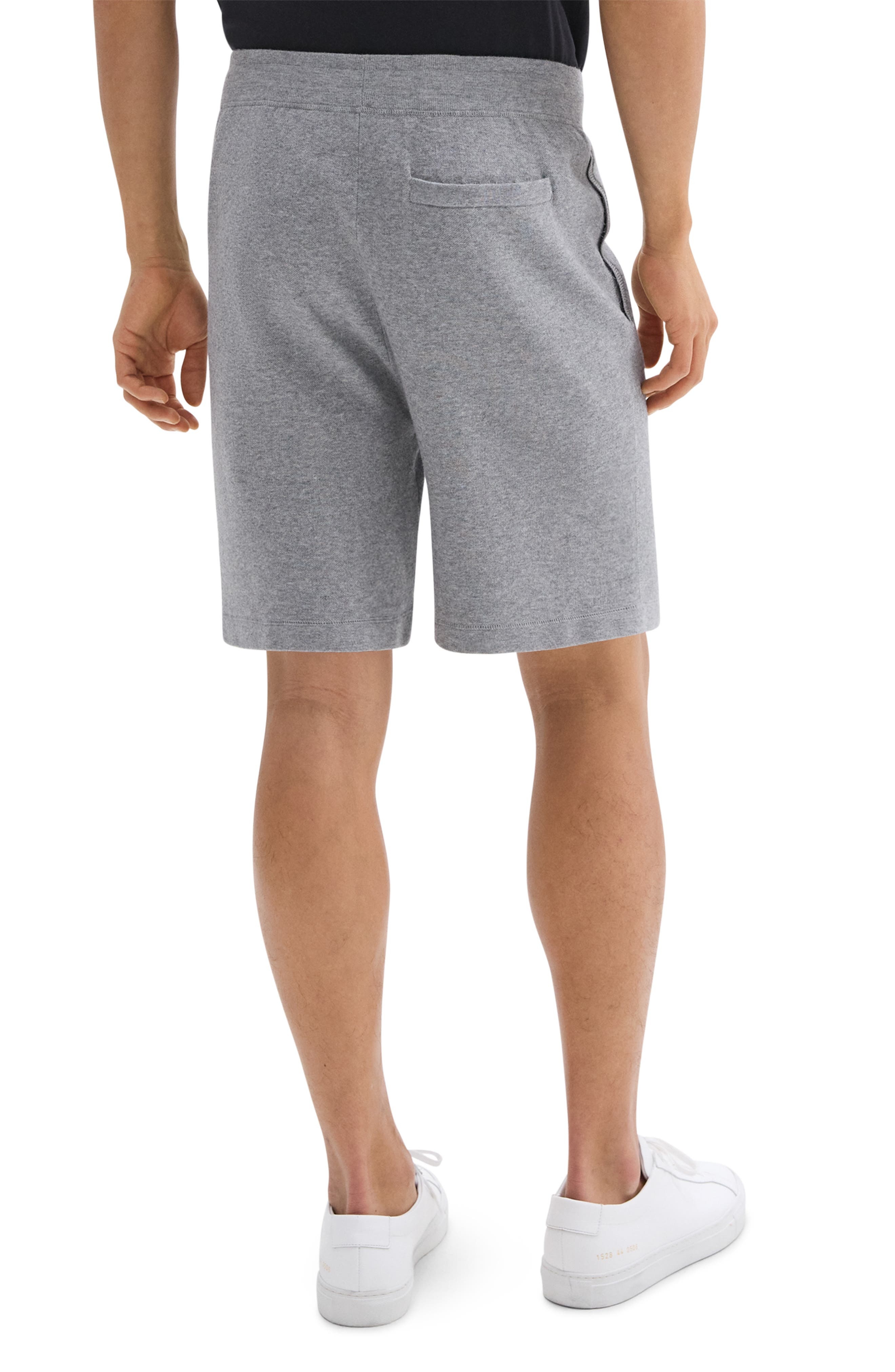 Theory Knit Drawstring Shorts in Melange Gray at Nordstrom - 2