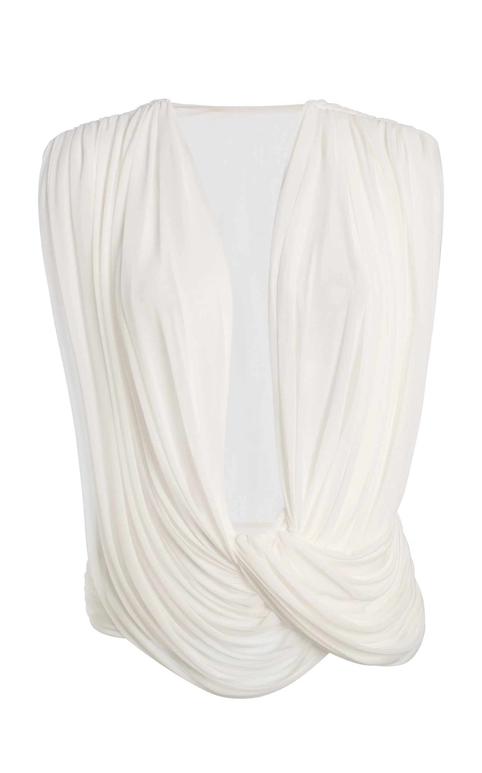 Ripple Drape Jersey Top white - 1