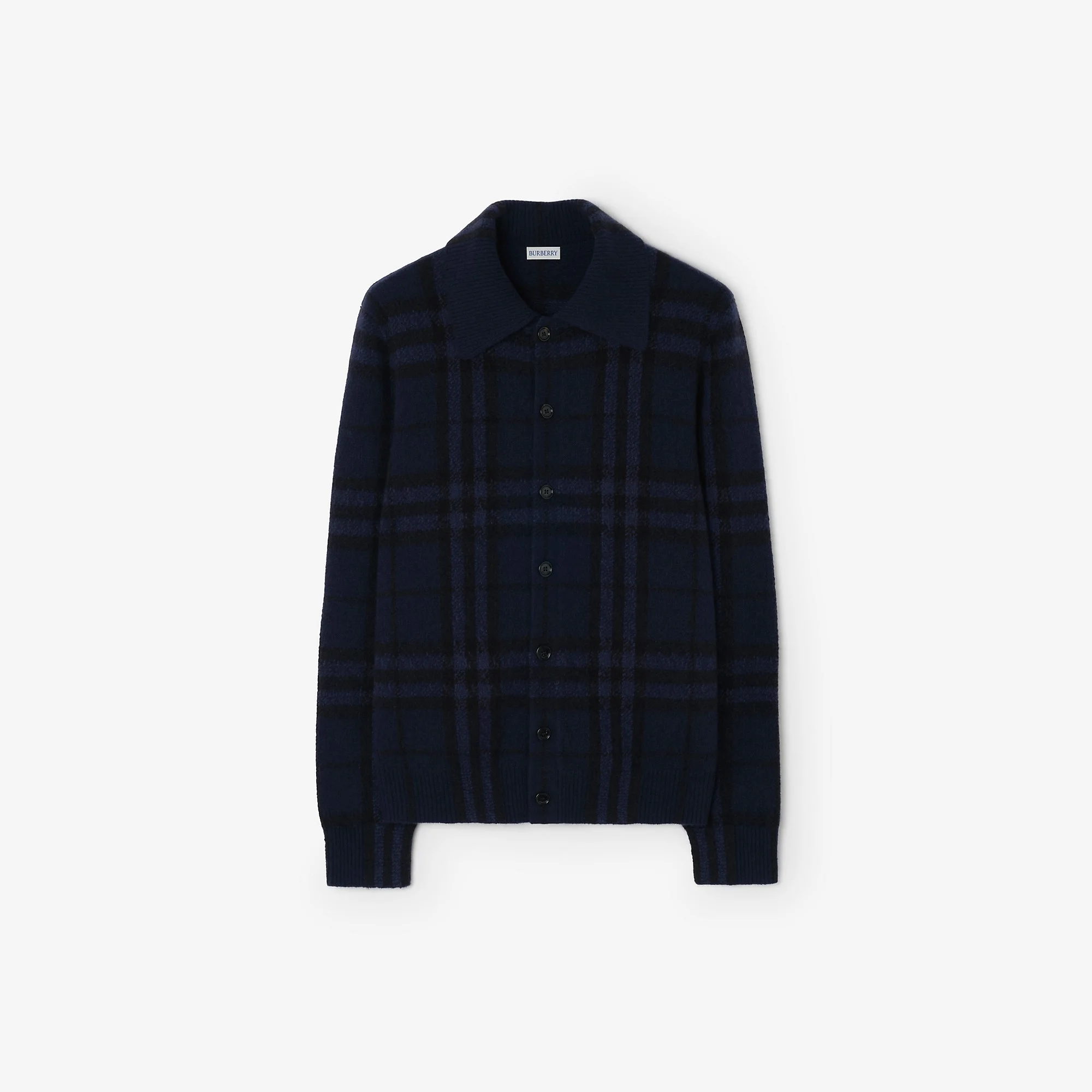 Check Cashmere Cardigan - 1