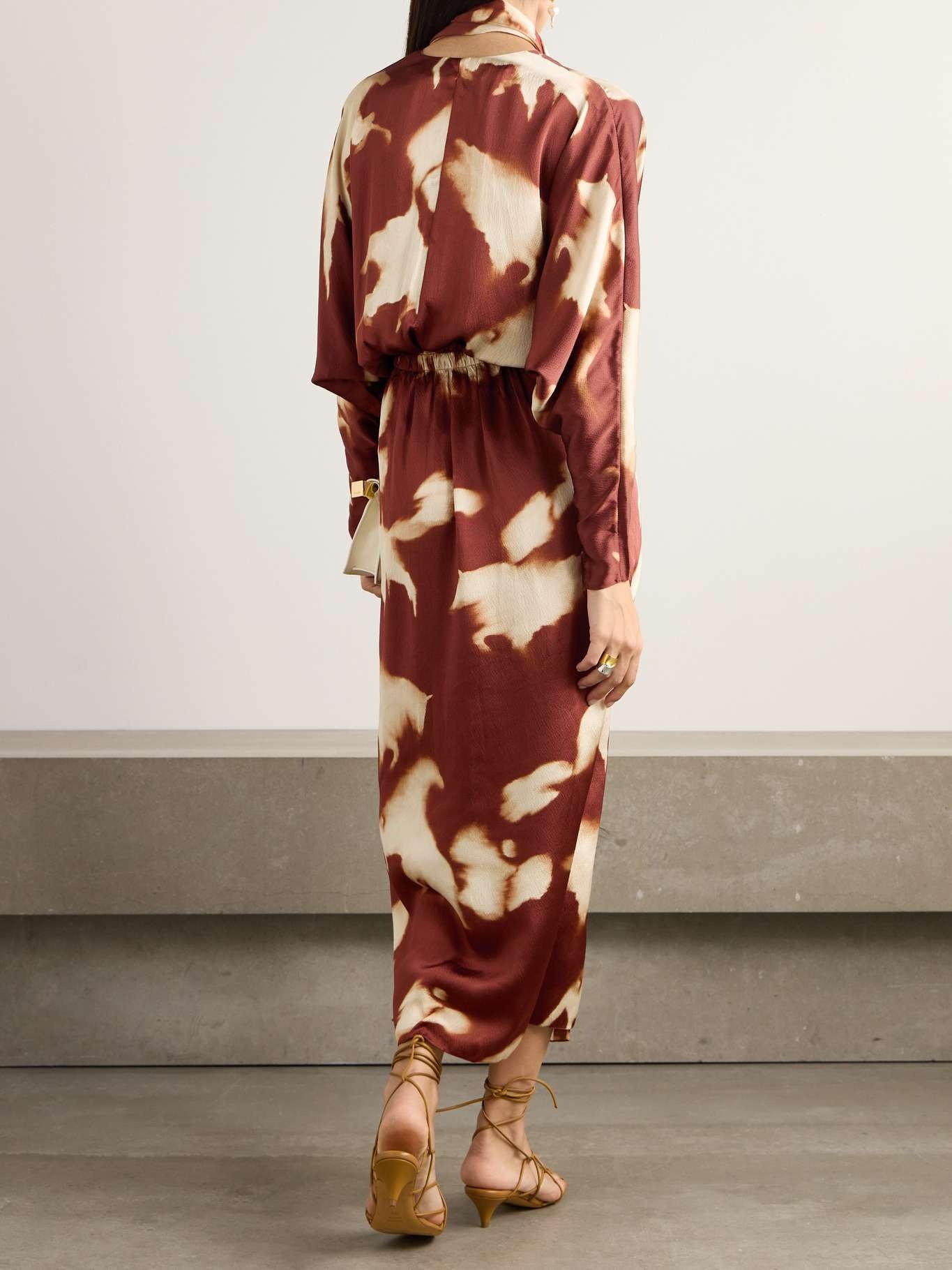 Mojave Trail tie-dyed silk-charmeuse wrap dress - 3