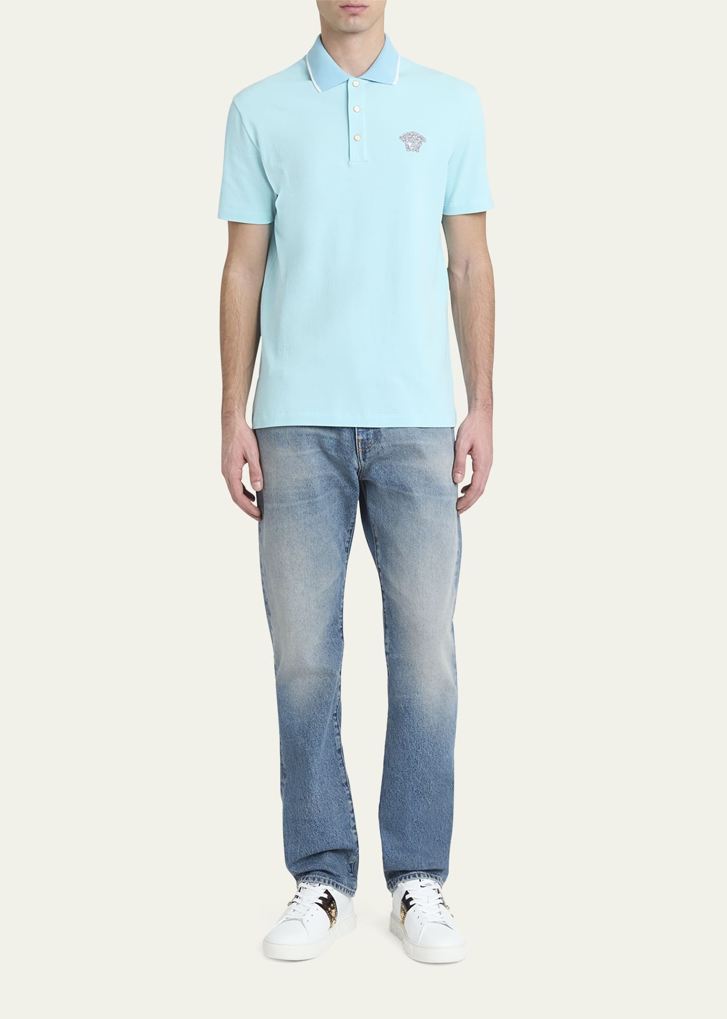 Men's Medusa Pique Polo Shirt - 2