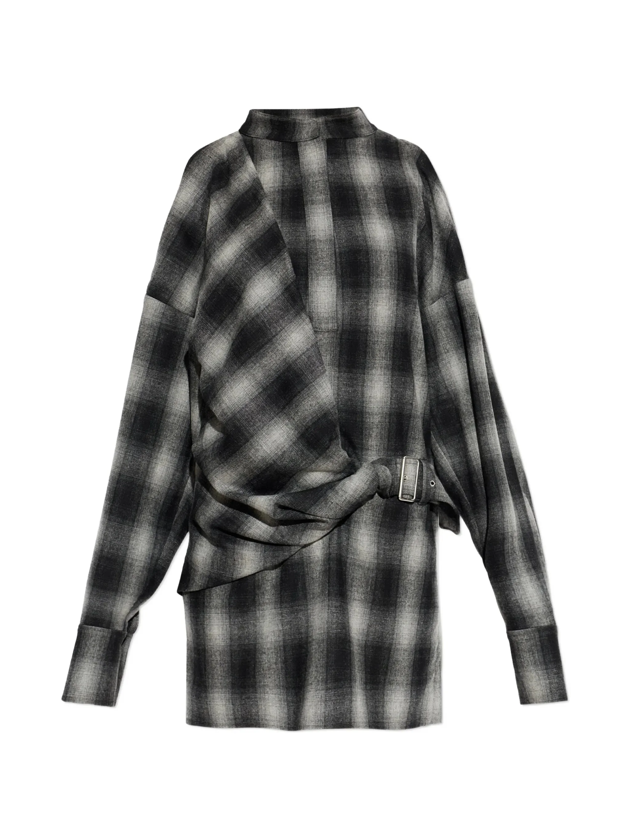 Iro Narissa Check Cold-shoulder Mini Dress - 1