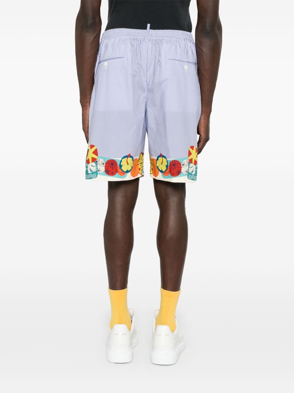 elastic-waistband shorts - 4