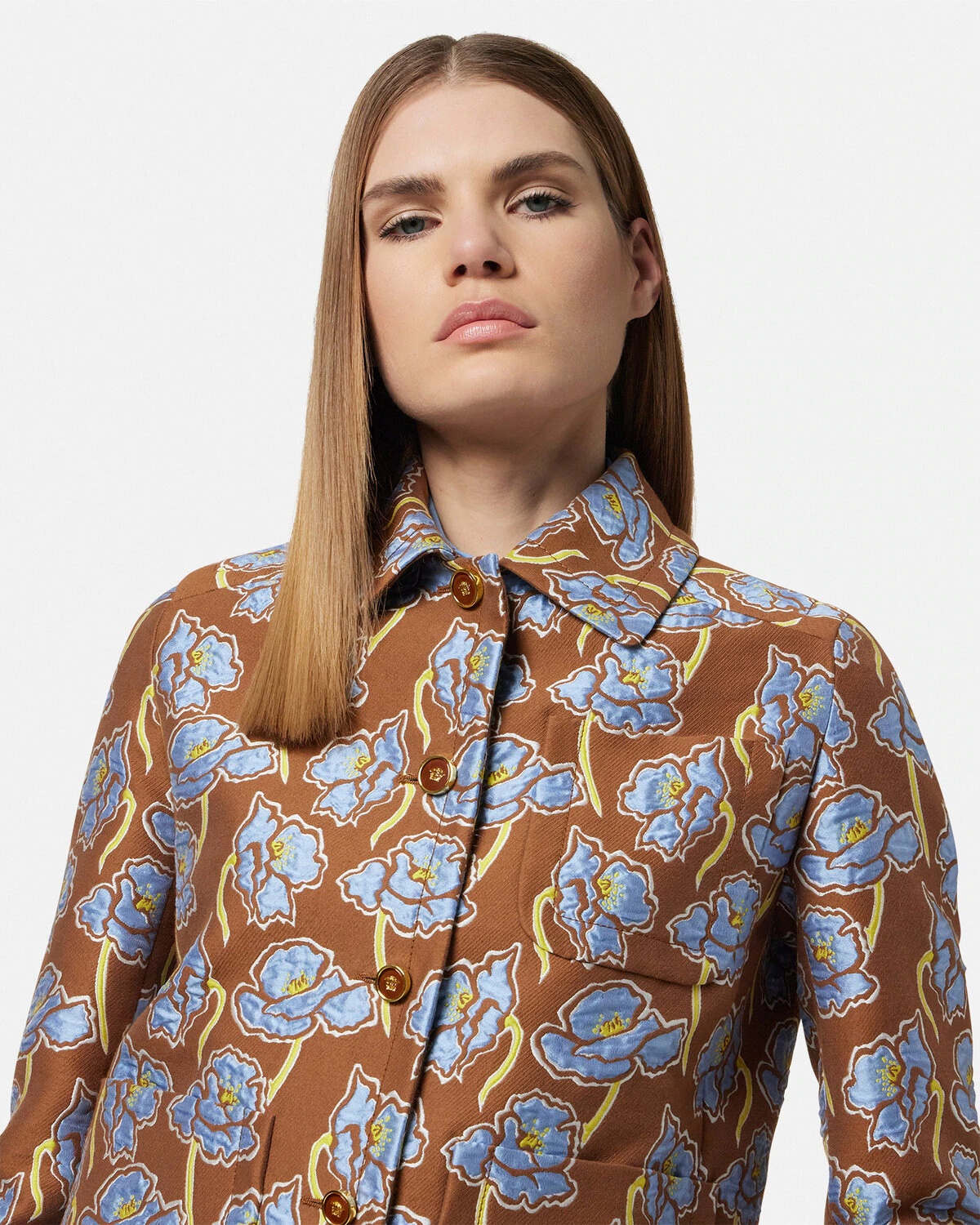 Poppies Jacquard Boxy Blouson Jacket - 3