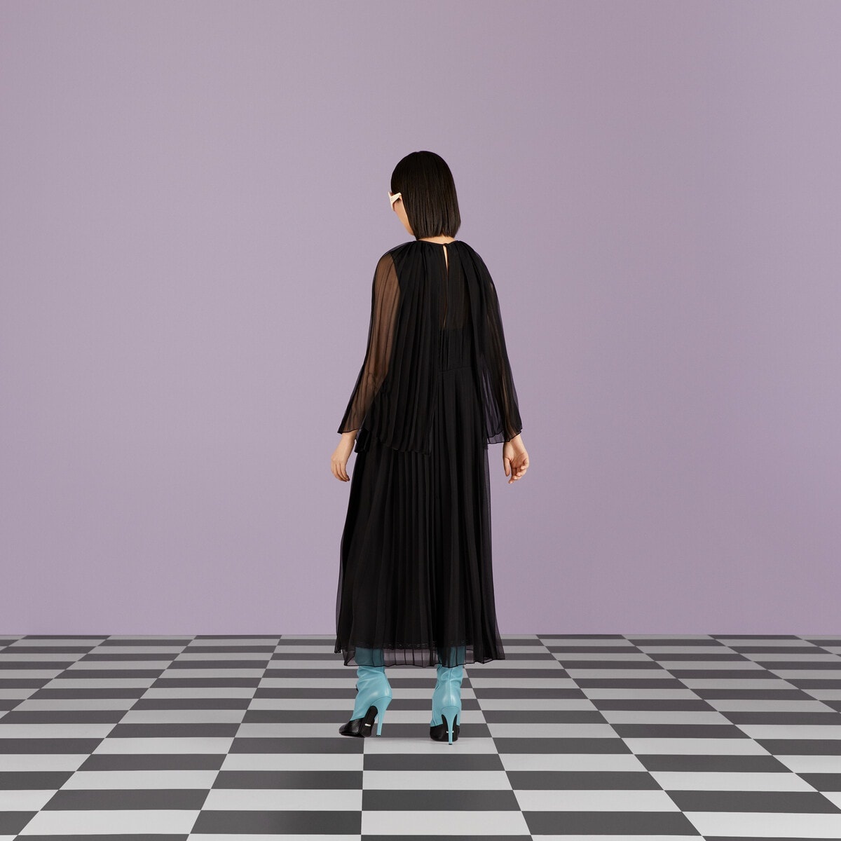 Silk pleated dress - 6
