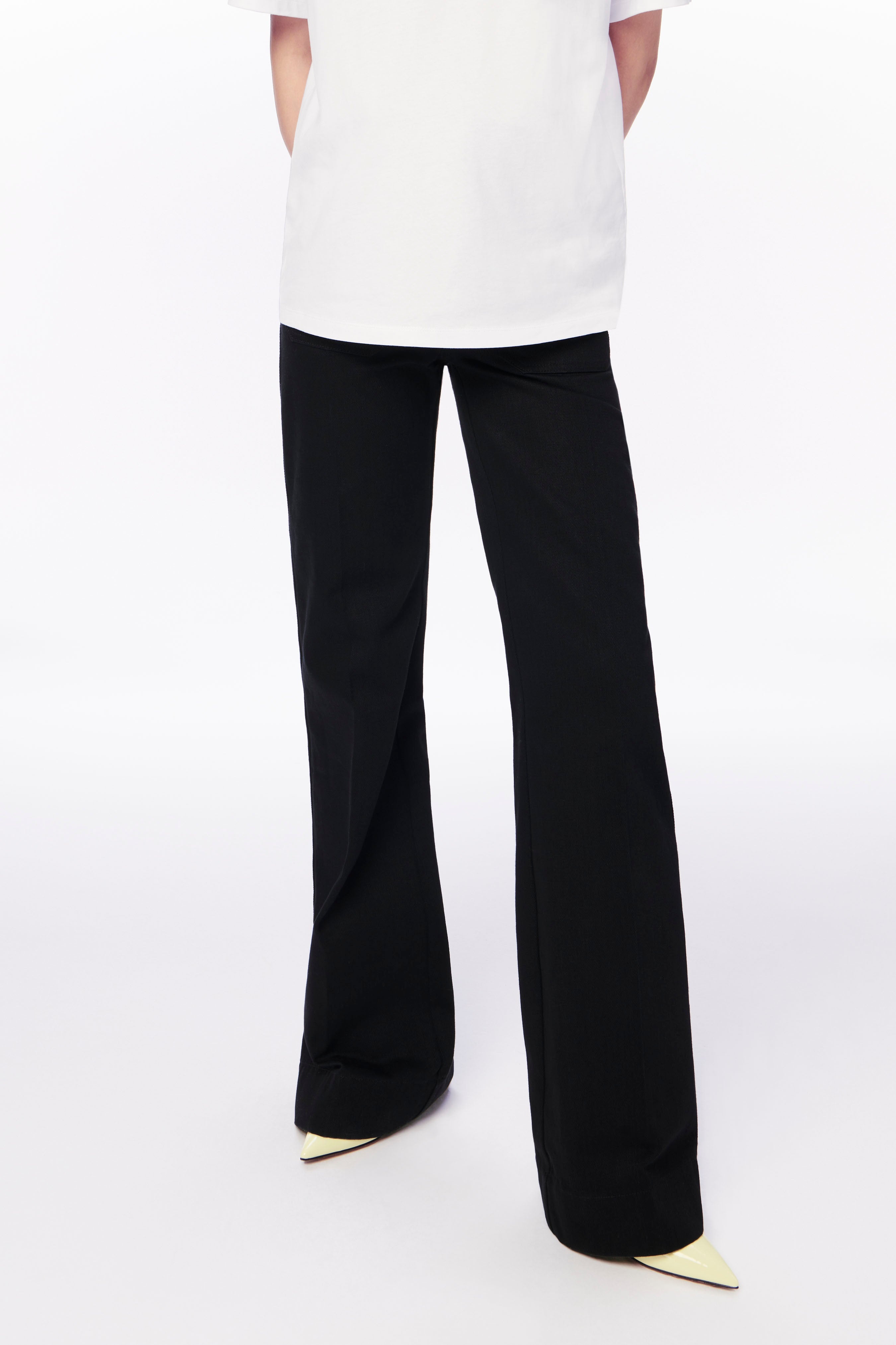 Alina High Waisted Patch Pocket Jean in Raw Black - 3