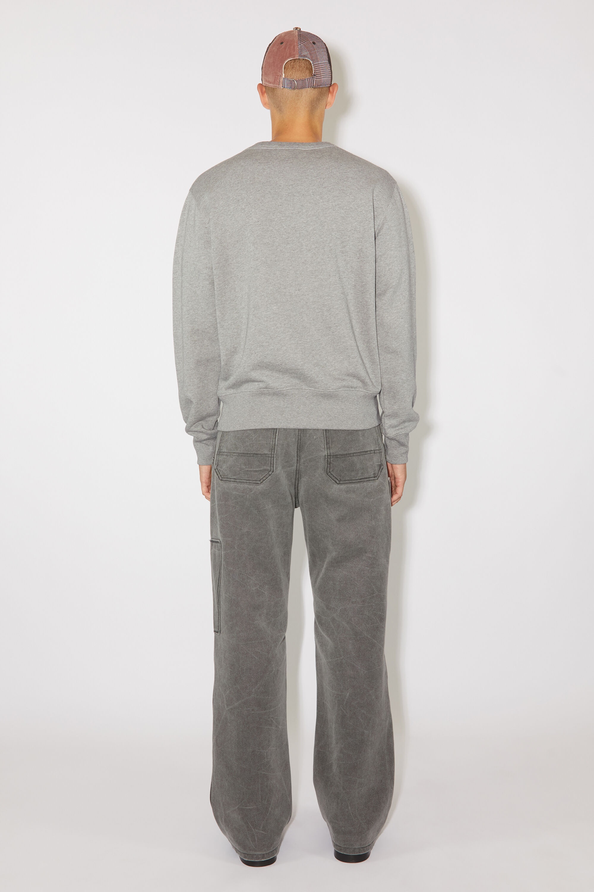 Crew neck sweater - Regular fit - Light Grey Melange - 3