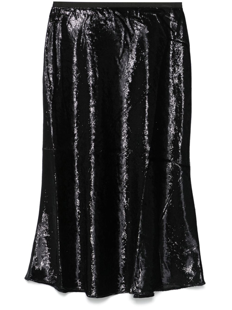 lamé midi skirt 1