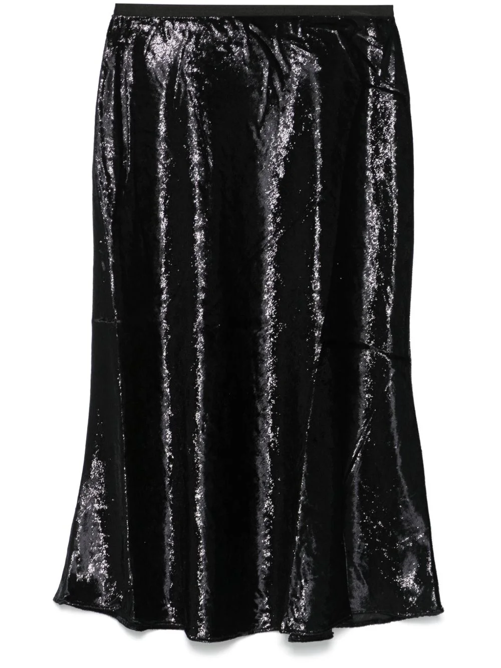lamé midi skirt - 1