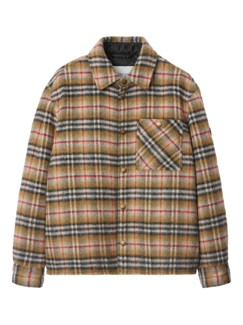 Check wool overshirt - 1