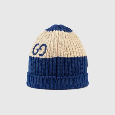 GUCCI Knit cotton hat with GG outlook