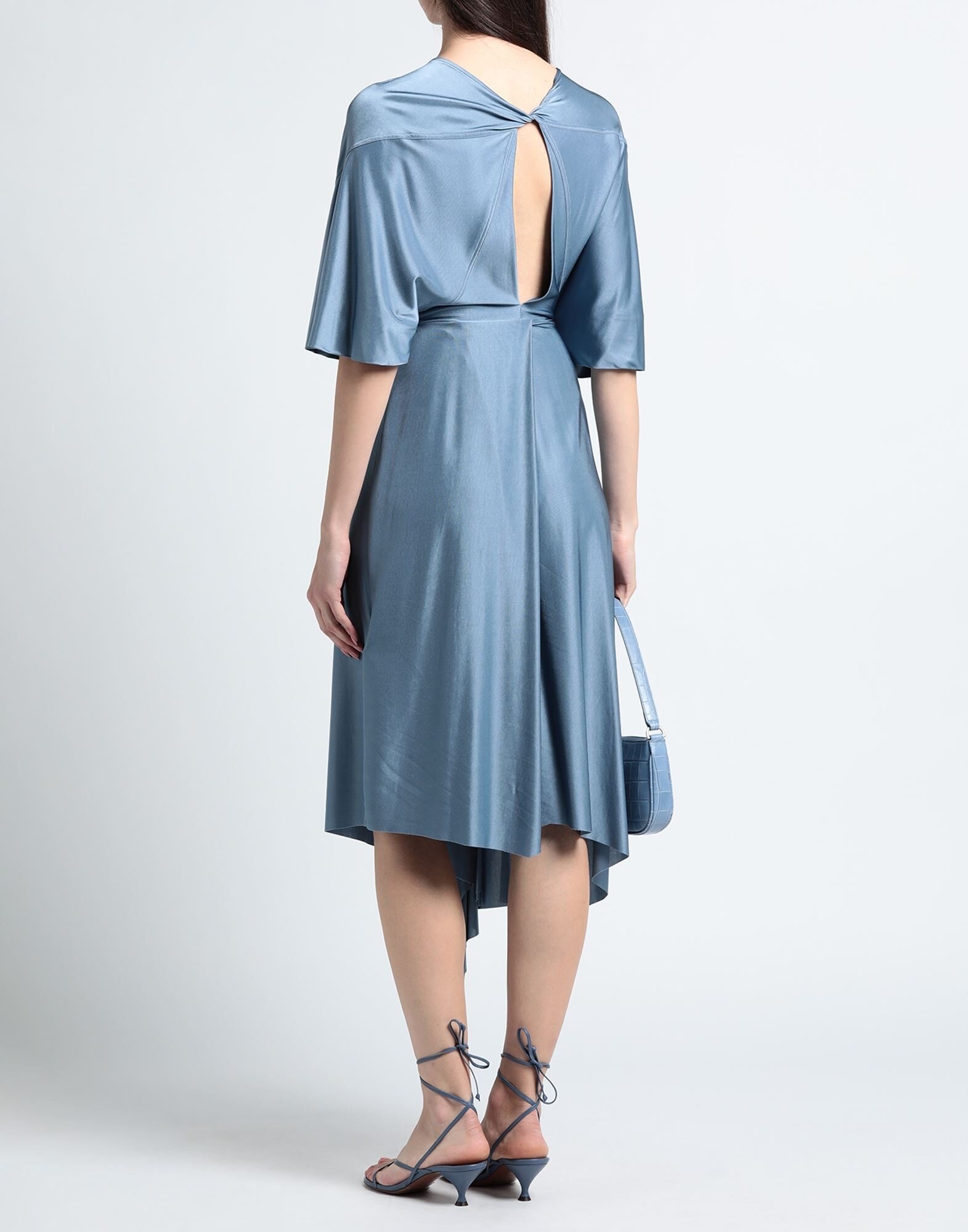 Pastel blue Women's Elegant Dress - 4