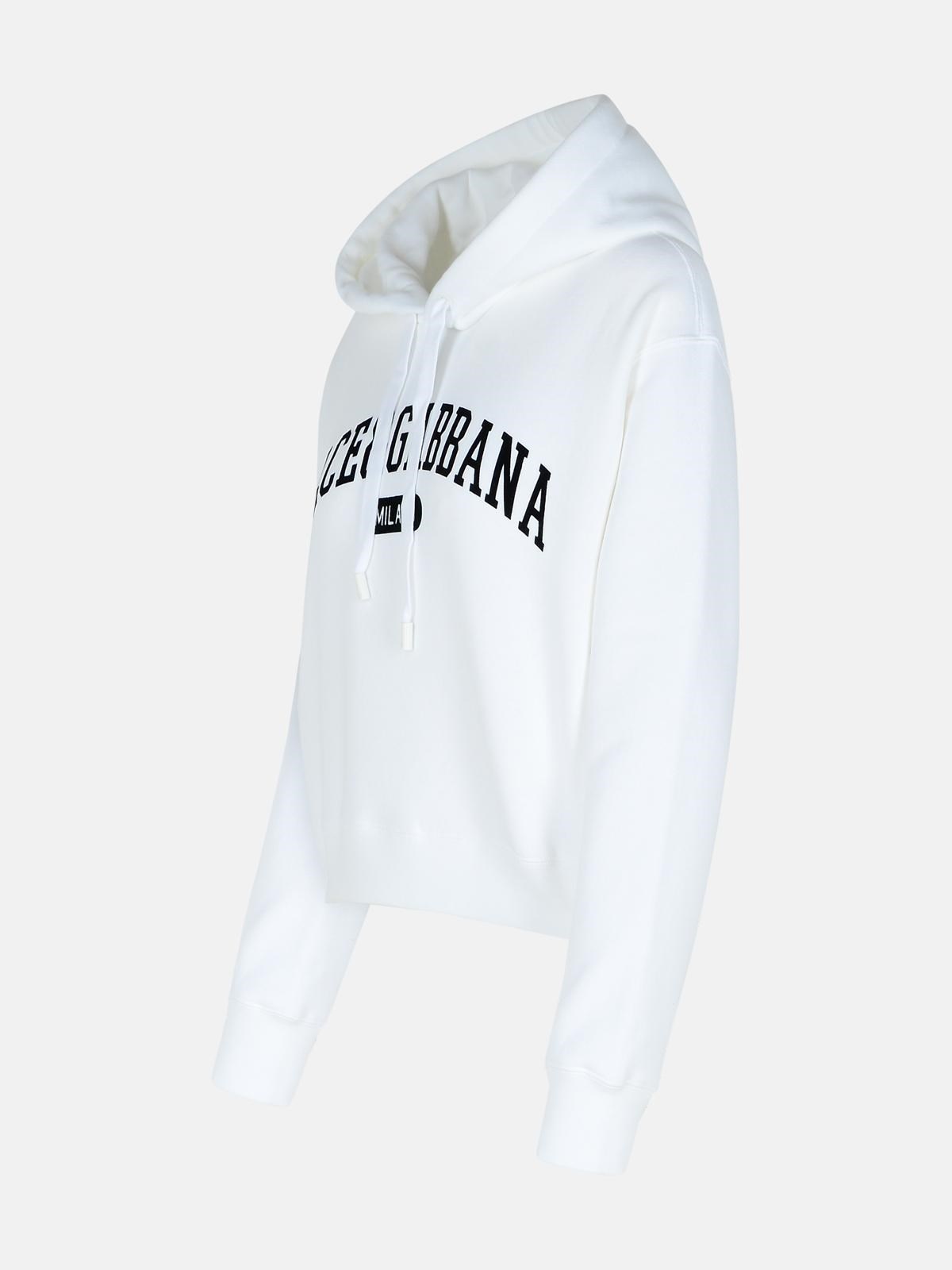 WHITE COTTON SWEATSHIRT - 2