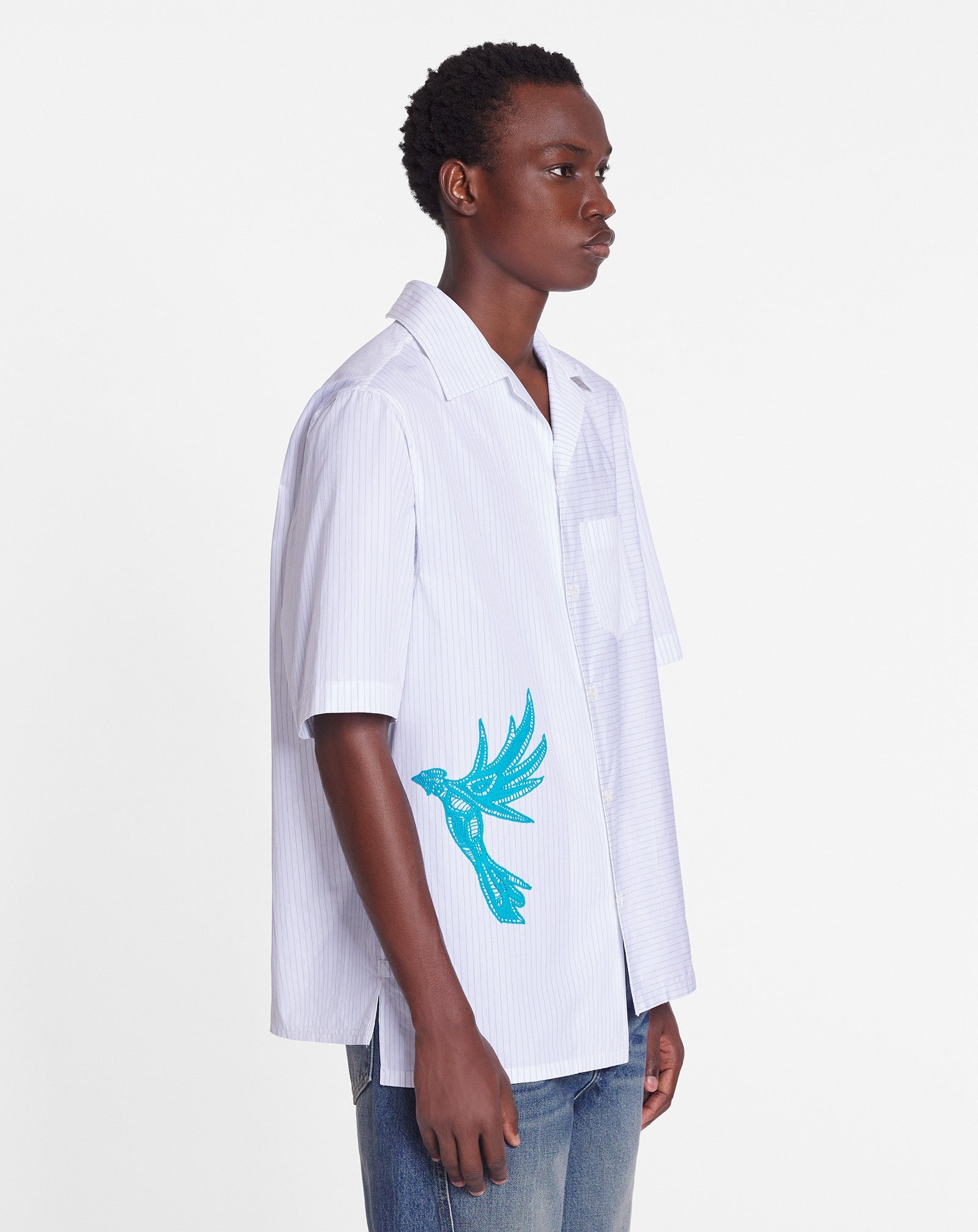 ASYMMETRICAL SHIRT WITH YOKE - 3