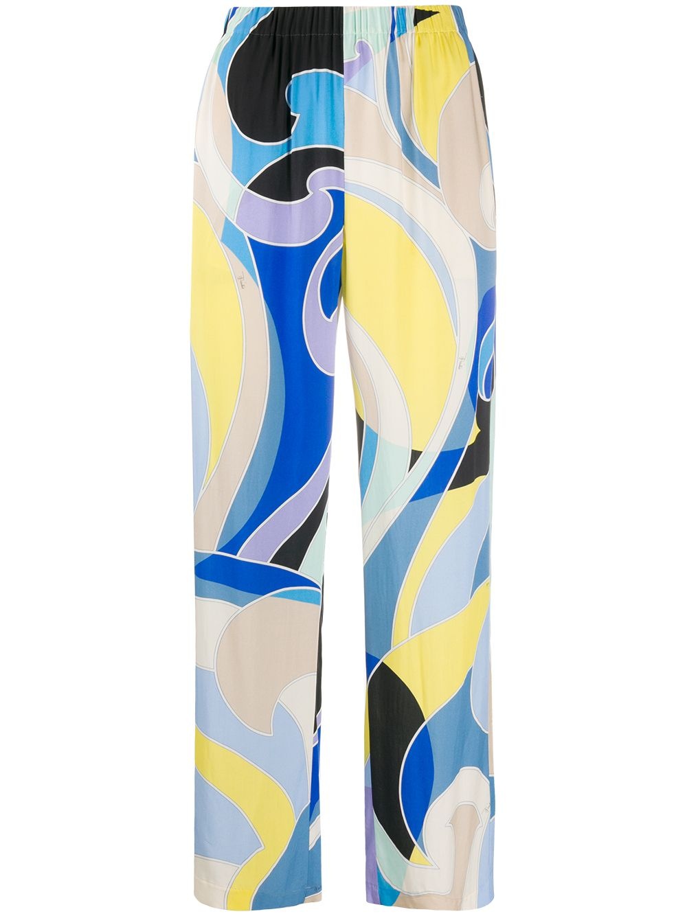 abstract-print relaxed trousers - 1