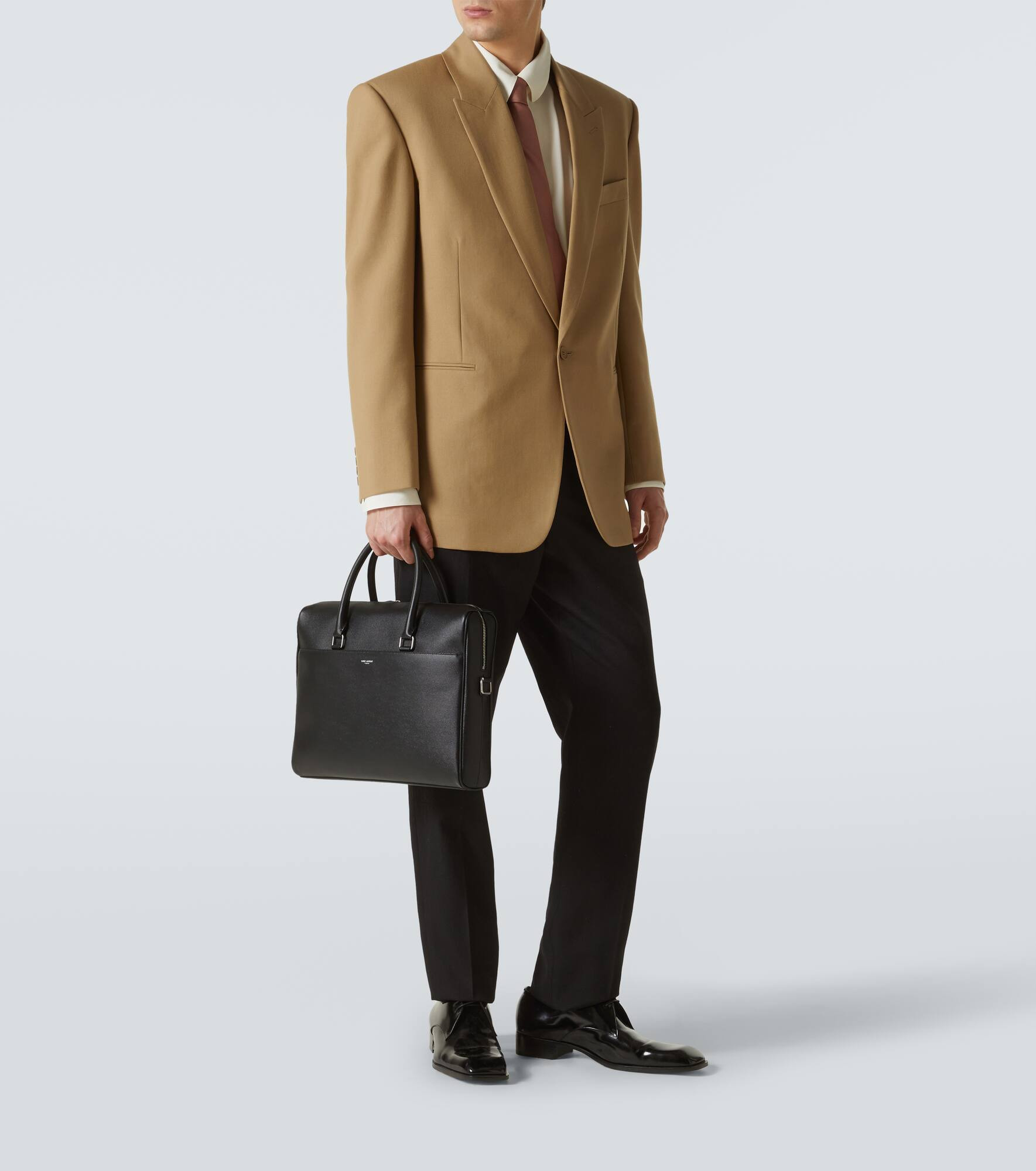 Duffle leather briefcase - 8