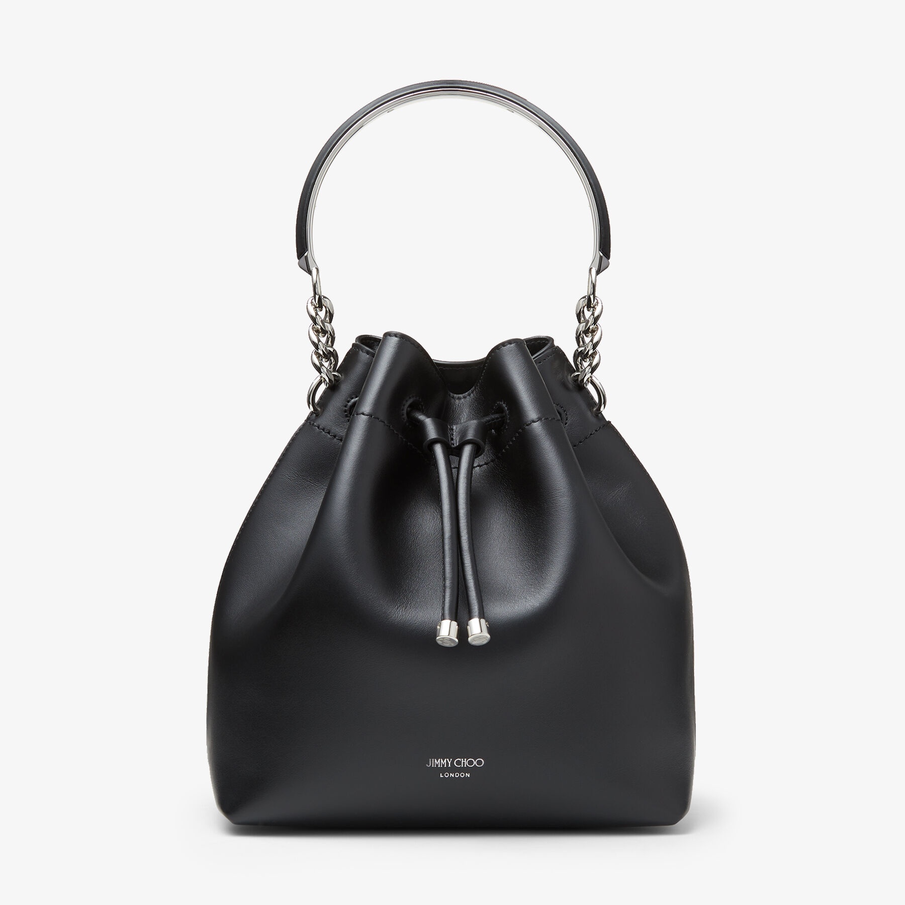 Bon Bon Bucket
Black Soft Shiny Smooth Calf Leather Bucket Bag - 1