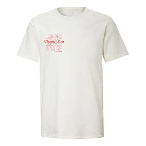 Converse reversible Alphabet Printing Short Sleeve Creamy White 10019650-A02 - 1