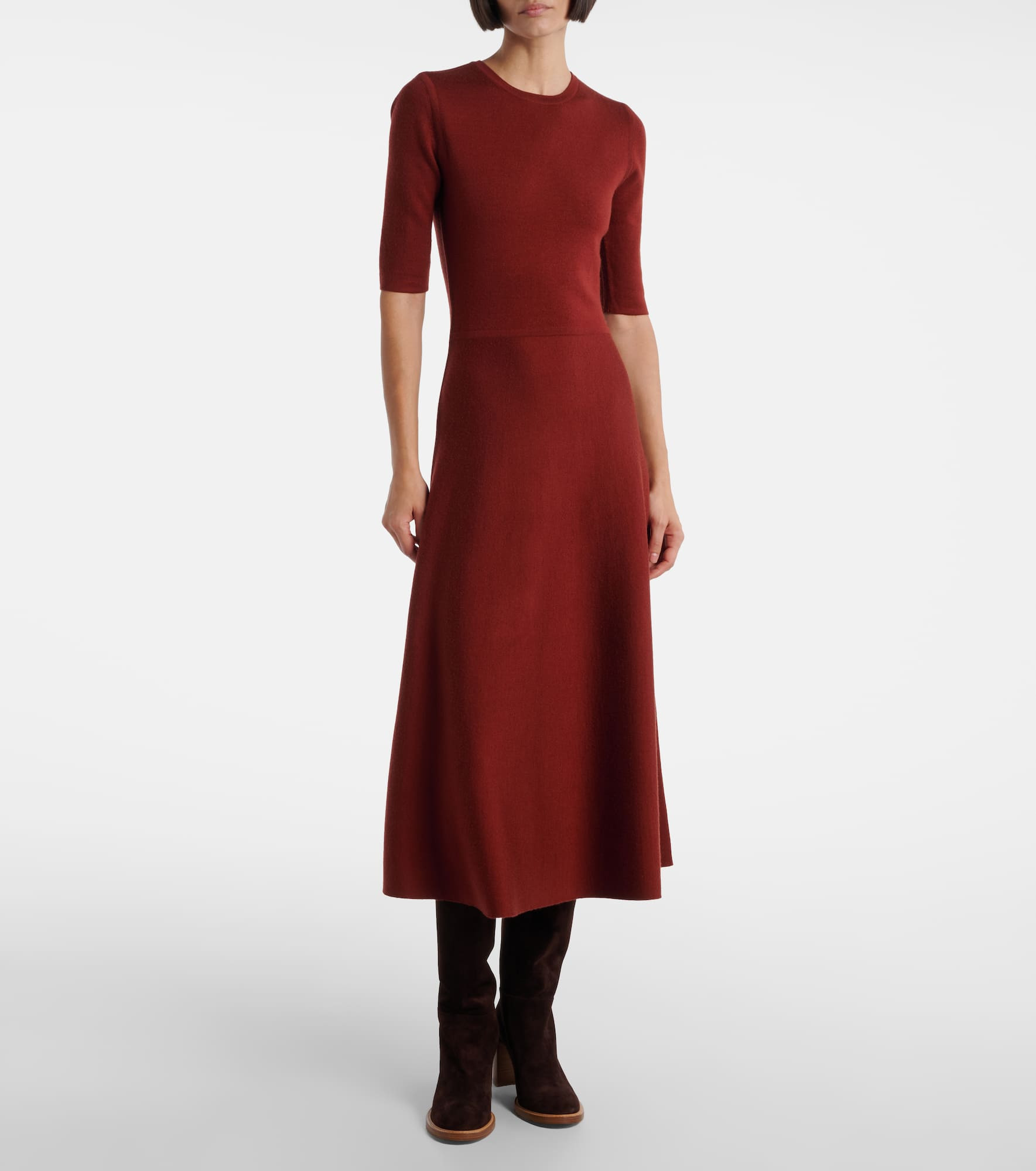Wool, cashmere, and silk maxi dress - 2
