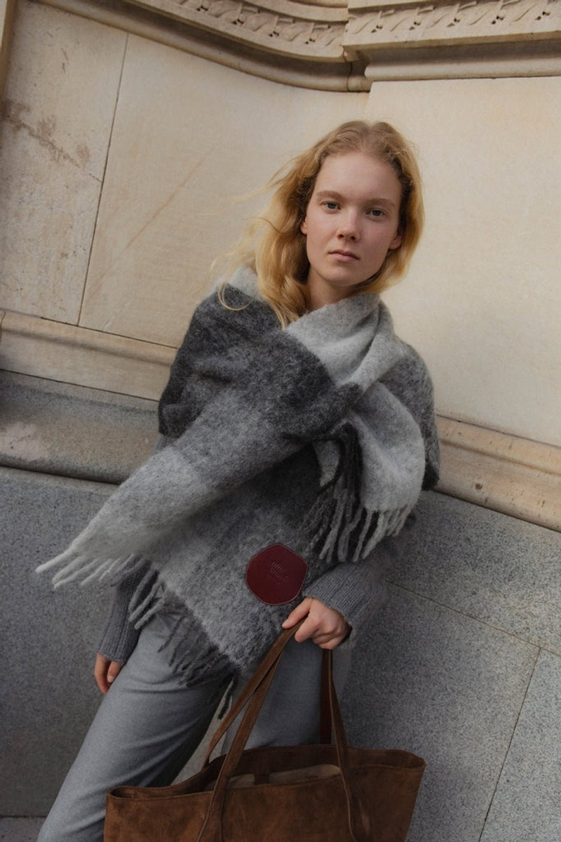 Liffner PULL THROUGH SCARF GRAY CHECK outlook
