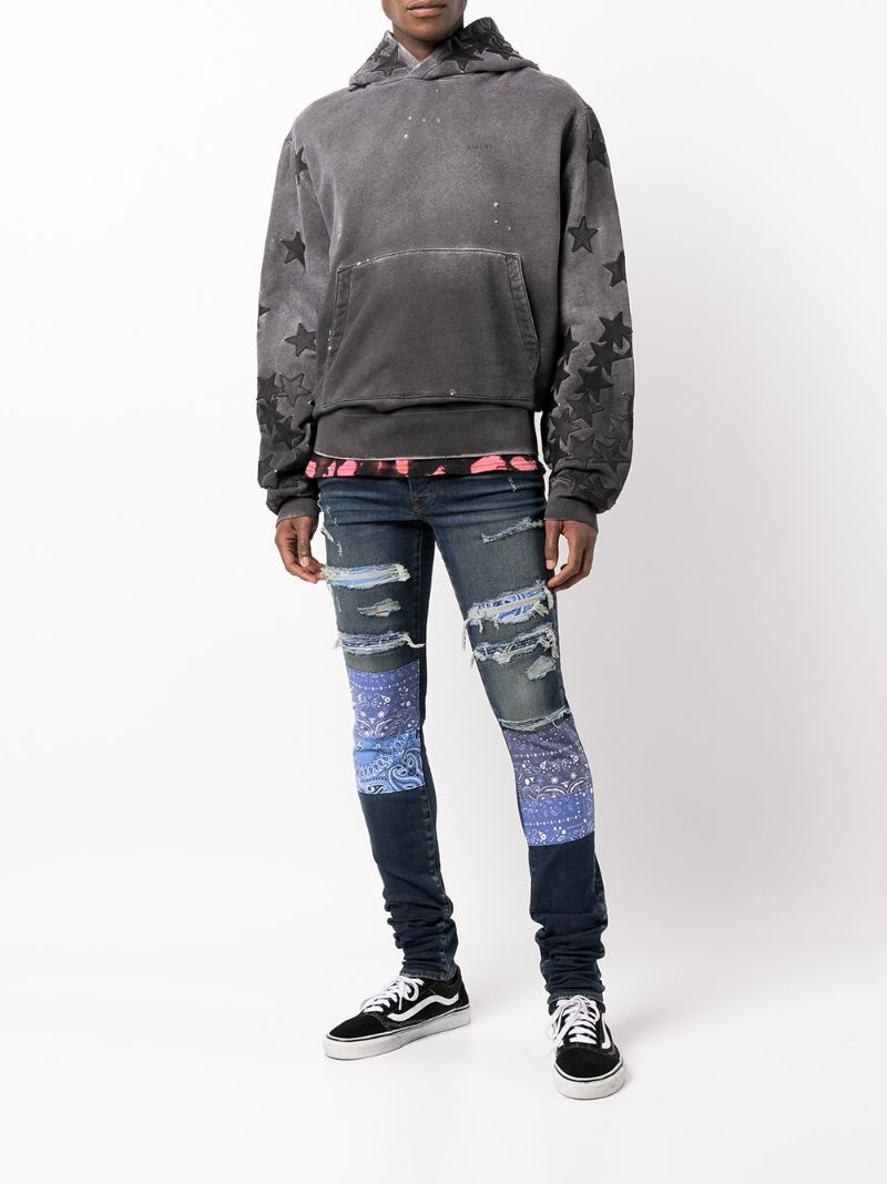 AMIRI VINTAGE BANDANA DISTRESSED DENIM JEANS outlook