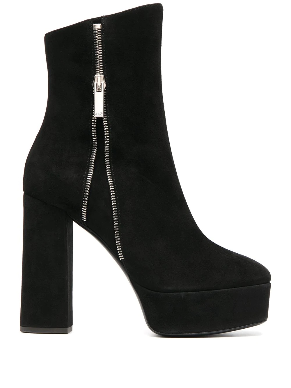 zipped platform boots - 1