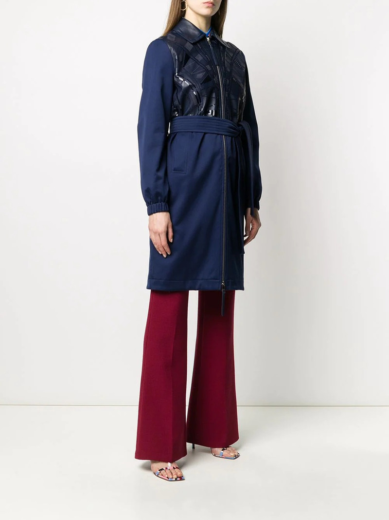 sequin-embellished panelled coat 3