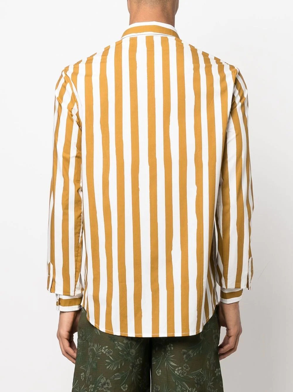 stripe-print cotton shirt - 4