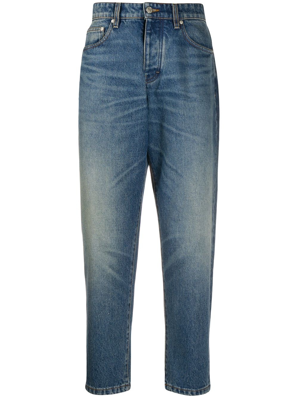 cropped straight-leg jeans - 1