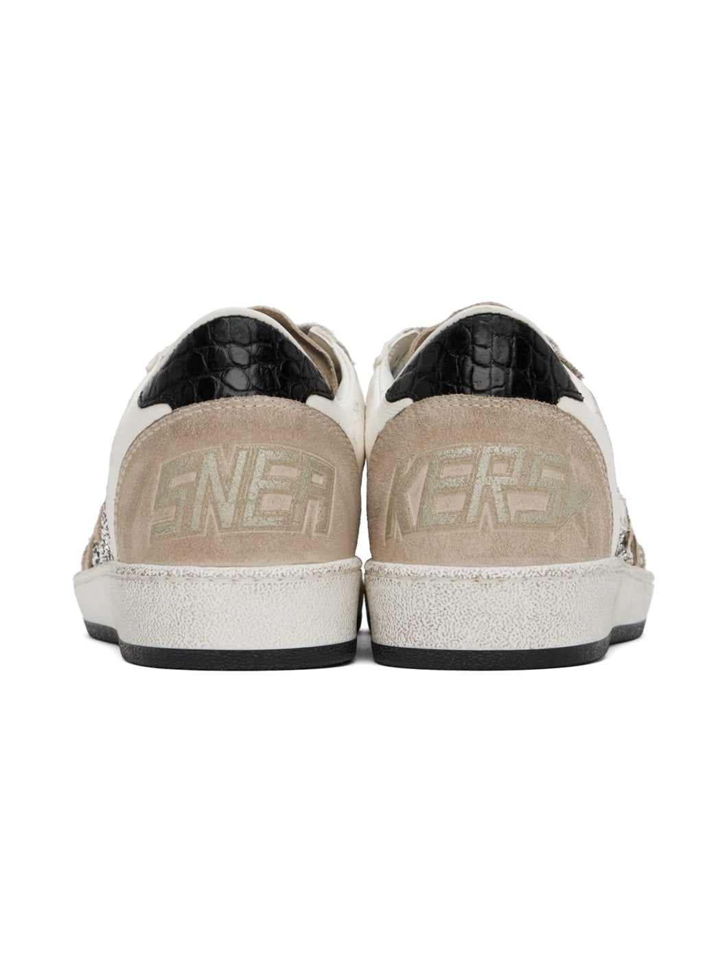 Taupe & White Ball Star Double Quarter Sneakers - 2