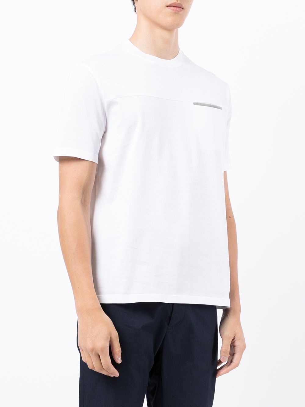 contrast-trim short-sleeve T-shirt - 3