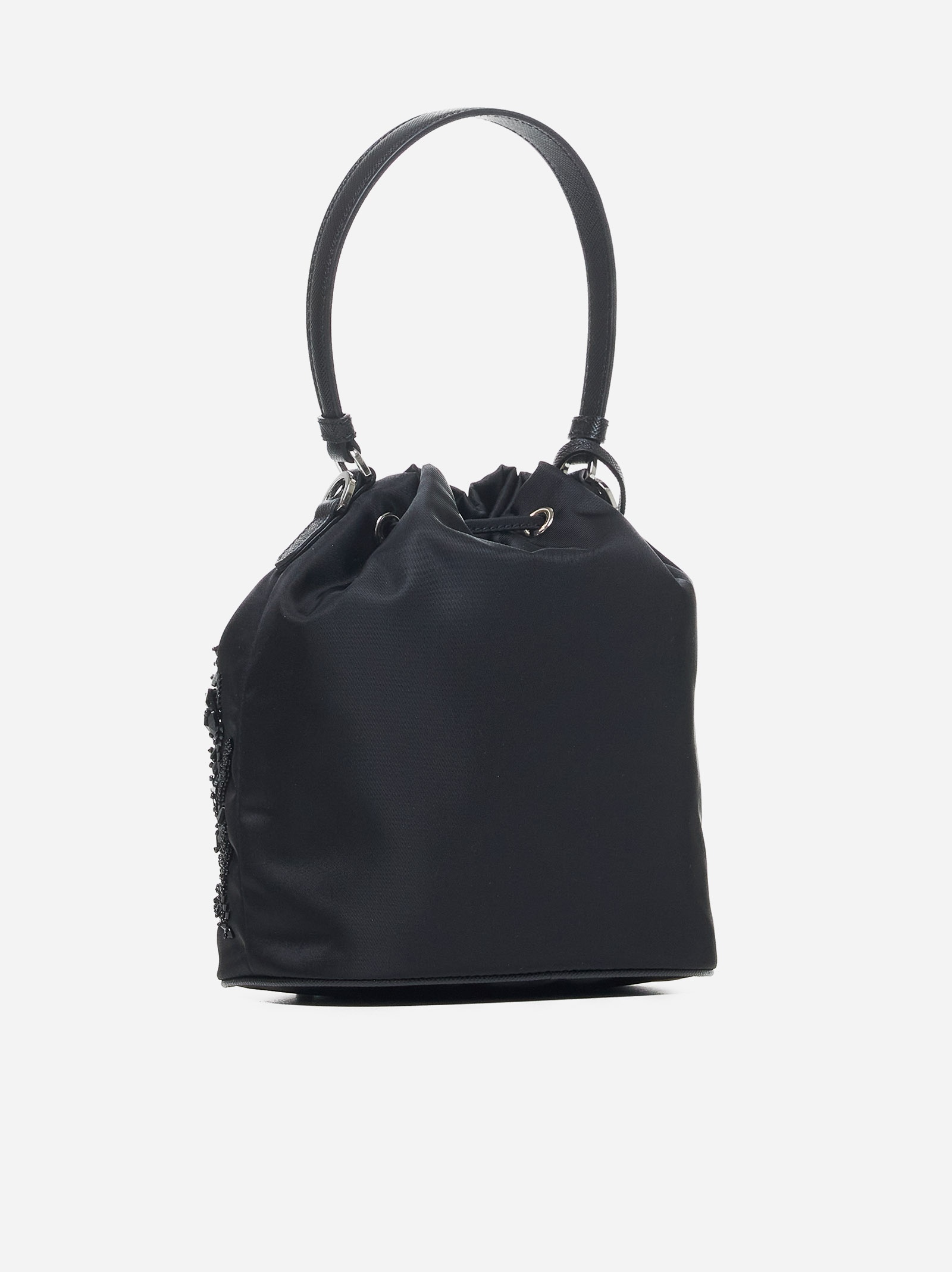 Crystals Re-nylon mini bucket bag - 4