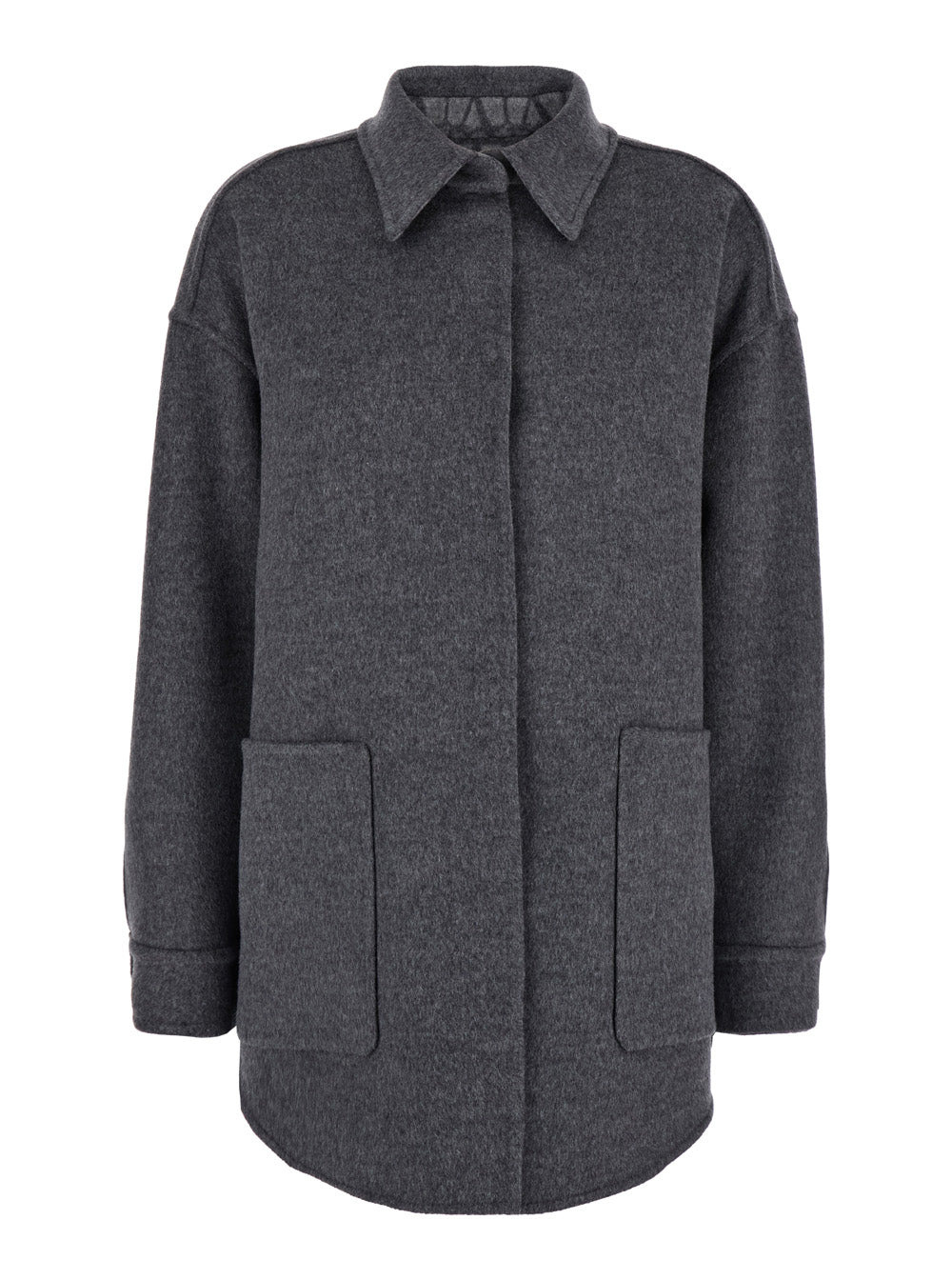 Valentino Women Grey Reversible Shirt With 'Toile Iconographe Jacquard' Pattern In Wool Blend Woman - 4