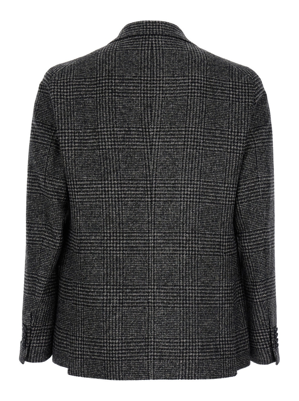 TAGLIATORE - Tagliatore Men 'Montecarlo' Grey Single-Breasted Jacket With Stripe Motif In Wool Blend Man - 2