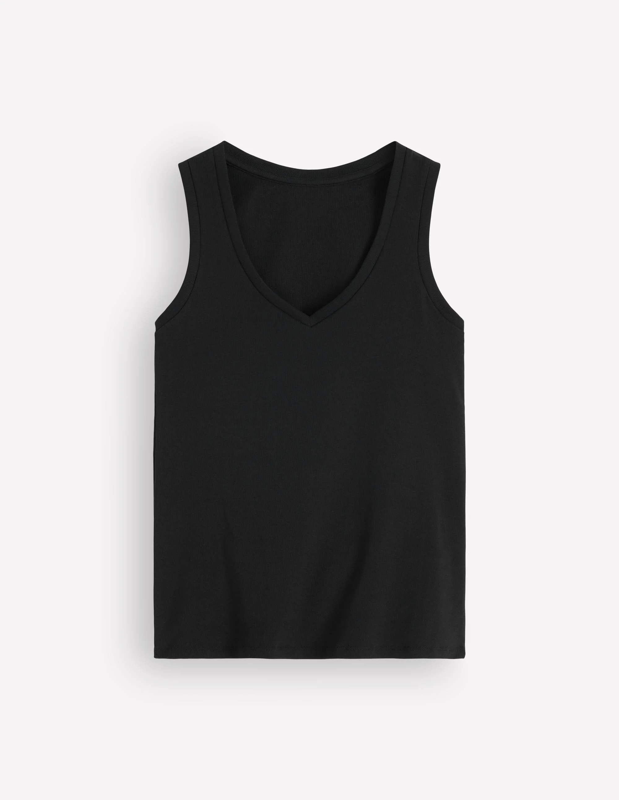 Essential V Neck Vest-Black - 1