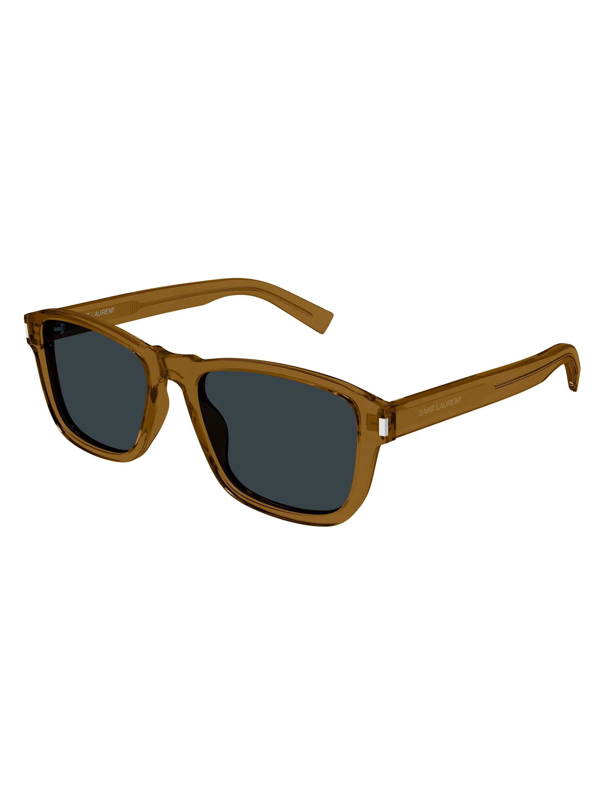 Men's Mid Naked 54MM Squared Sunglasses - Blue Transparent Brown - 1