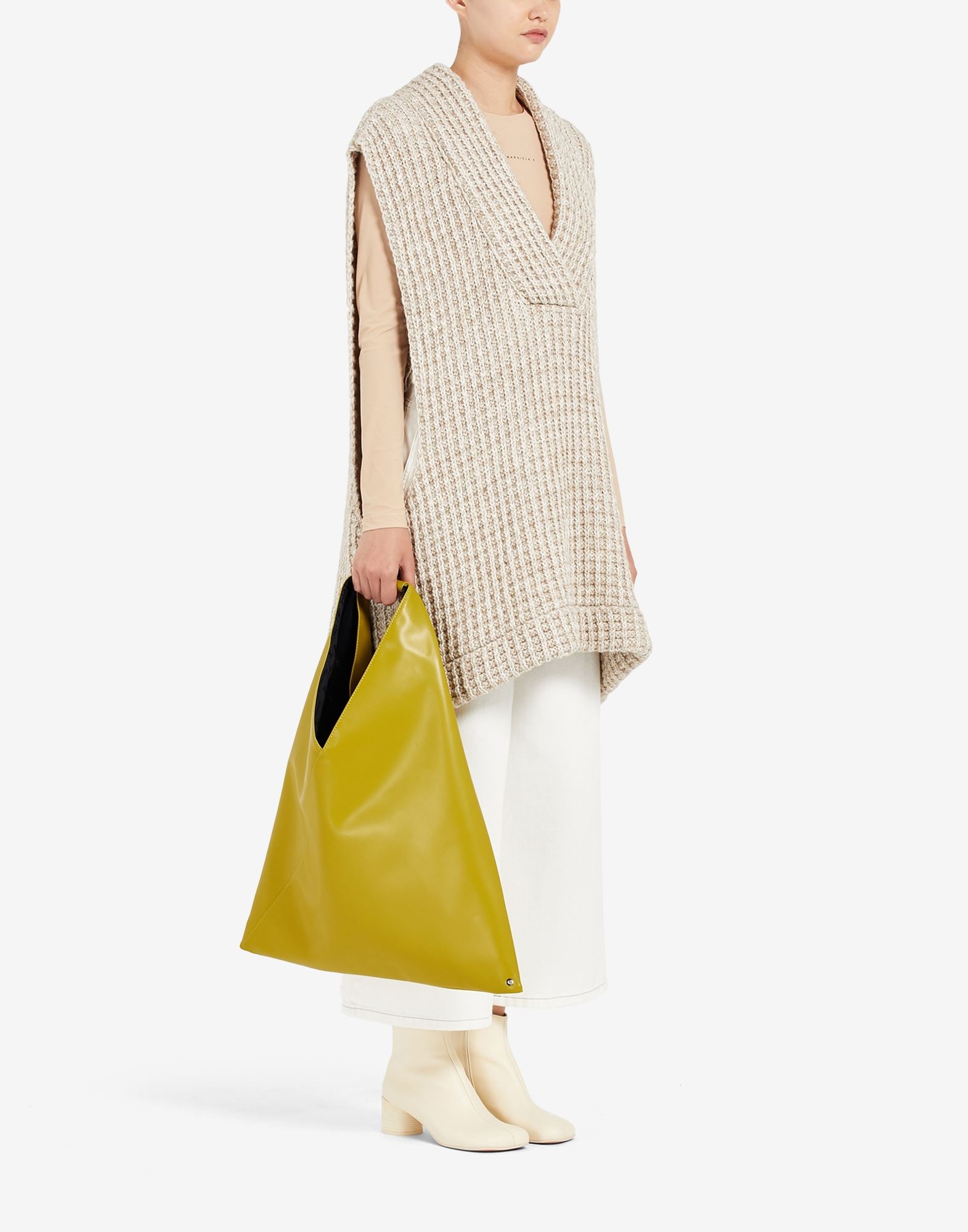 Waffle knit sleeveless sweater - 3