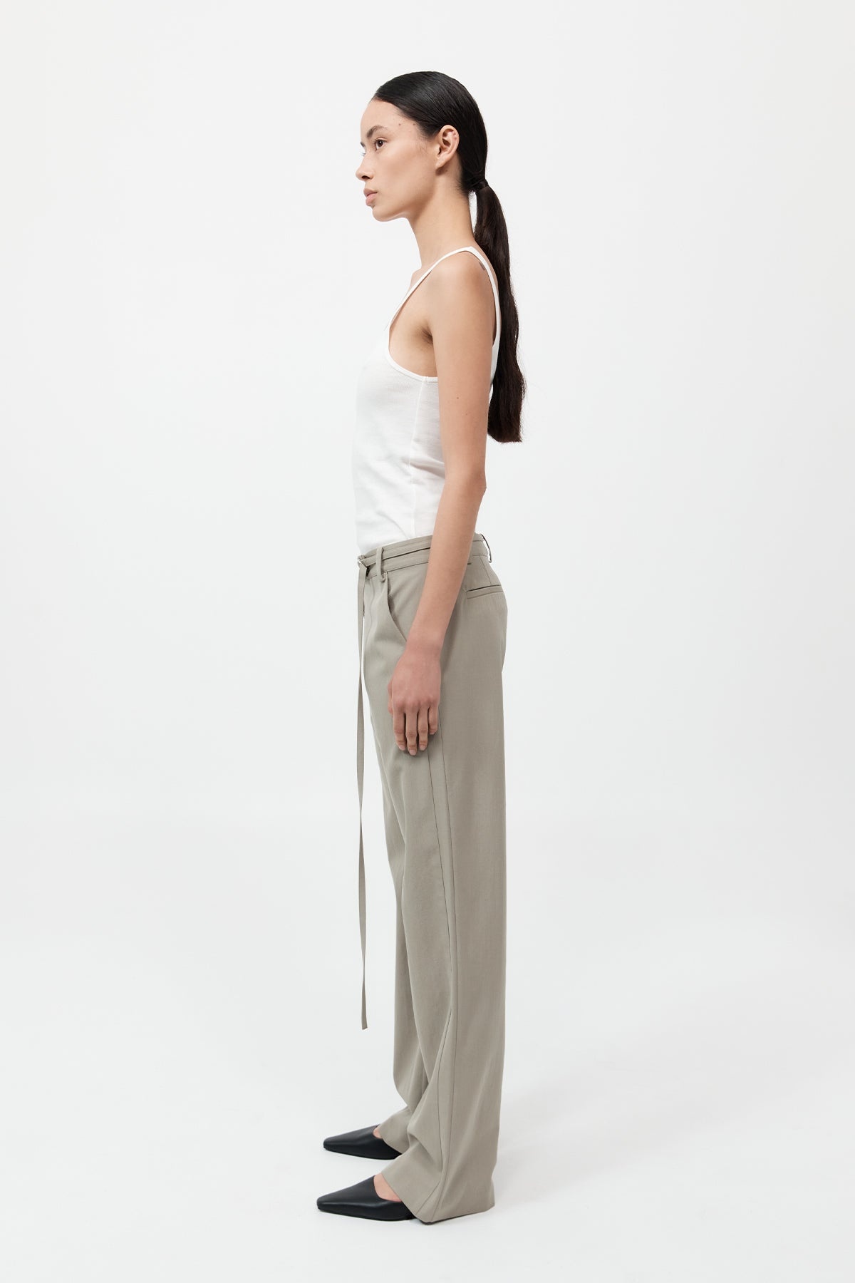 90s Panelled Pants - Moss Grey - 5