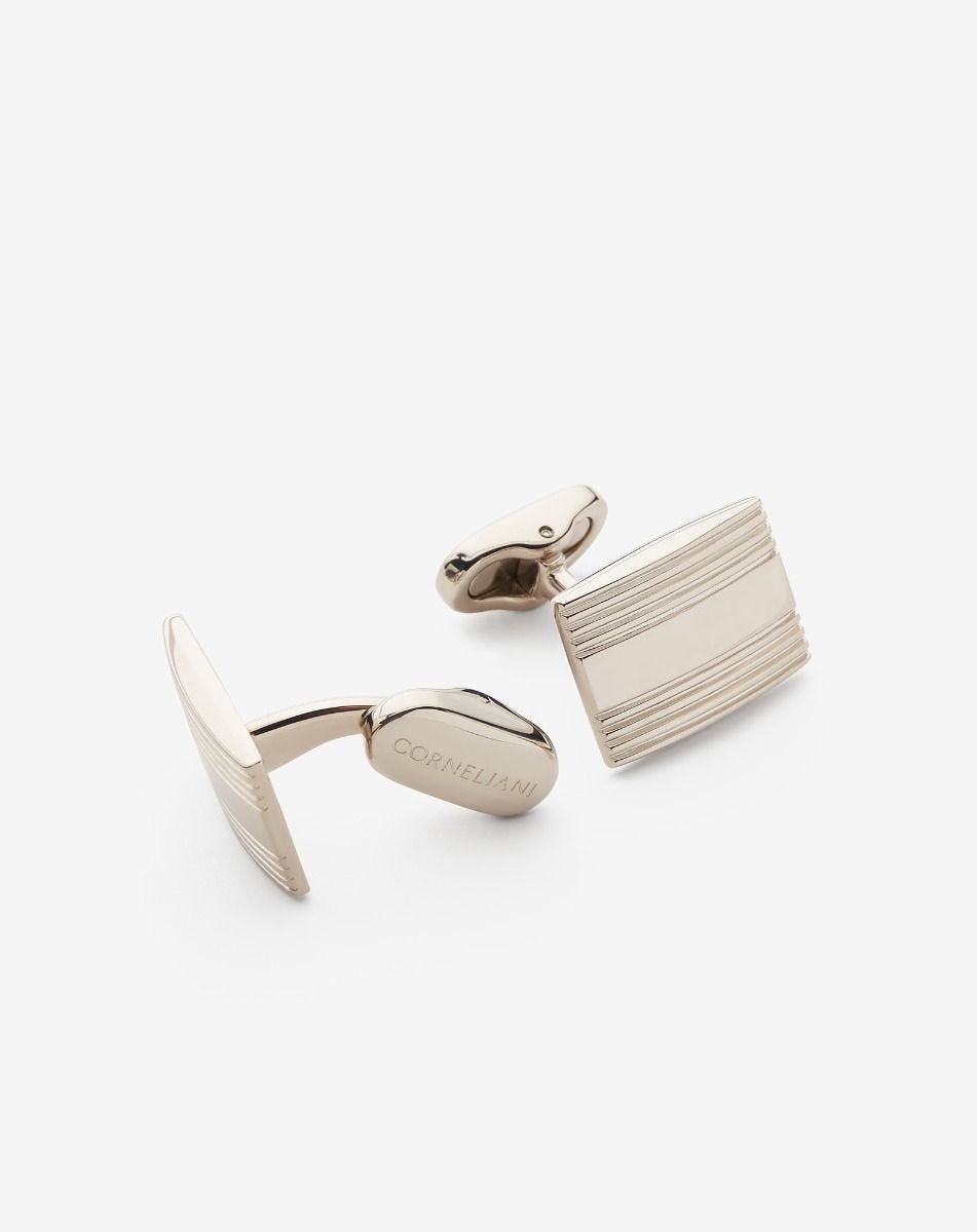 Silver-tone brass cufflinks - 2