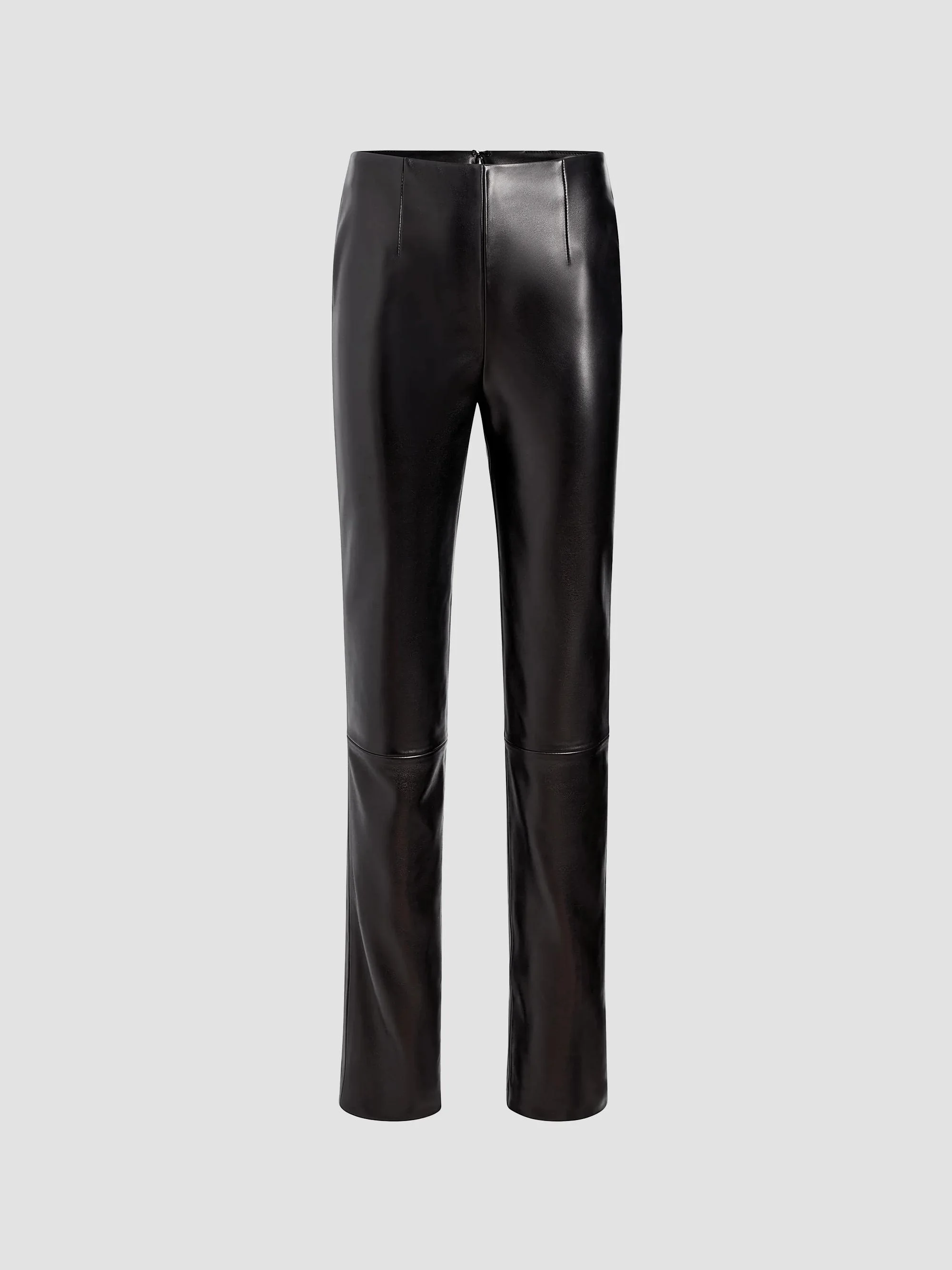 Women's Ryden Leather High-Rise Slim-Leg Pants - Black - 1