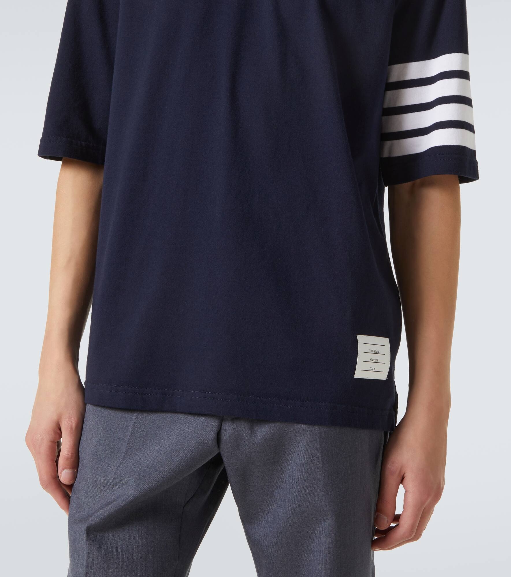 4-Bar cotton jersey T-shirt - 6
