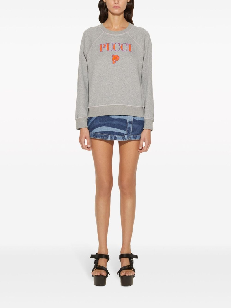 PUCCI logo-embroidered cotton sweatshirt outlook