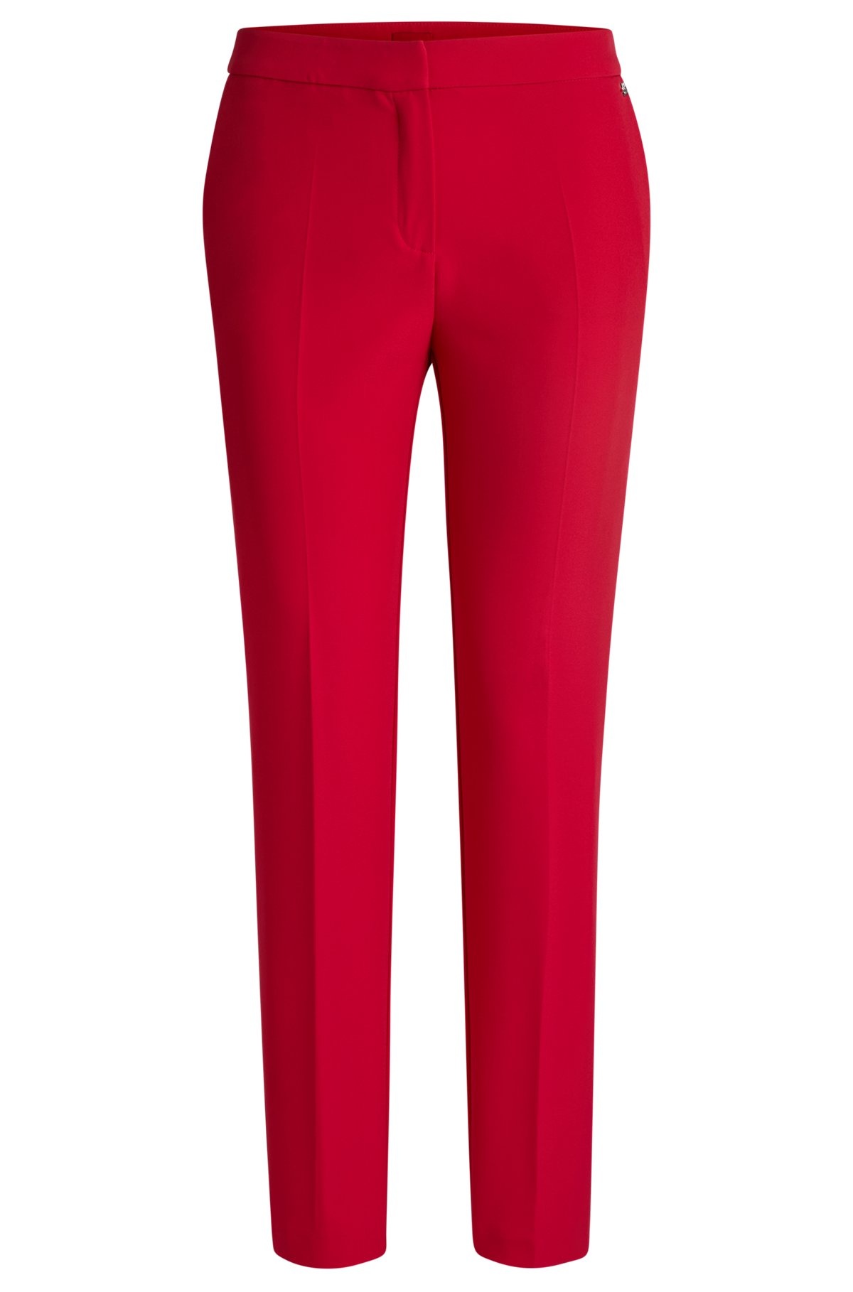 SLIM-FIT TROUSERS IN STRETCH FABRIC WITH LOGO RIVET - 1