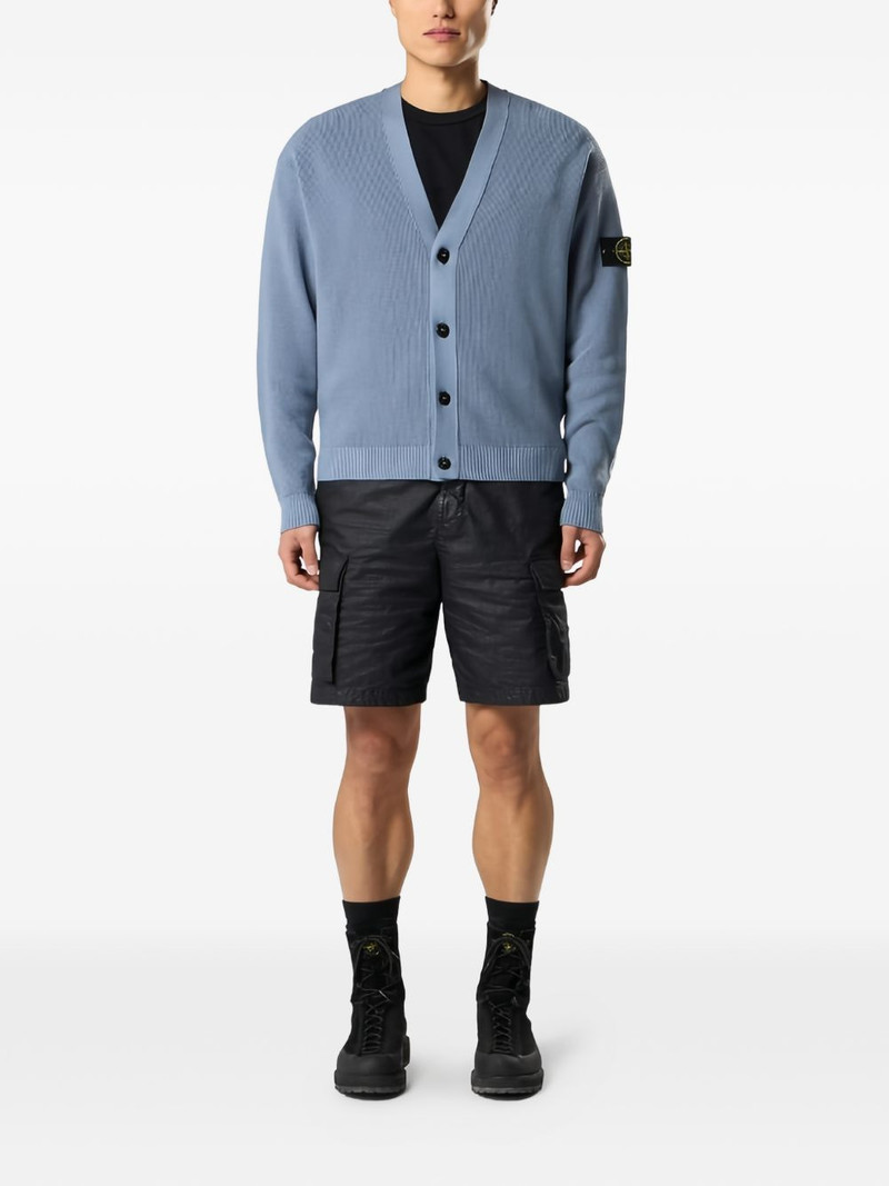 Stone Island V-neck logo-patch cardigan outlook