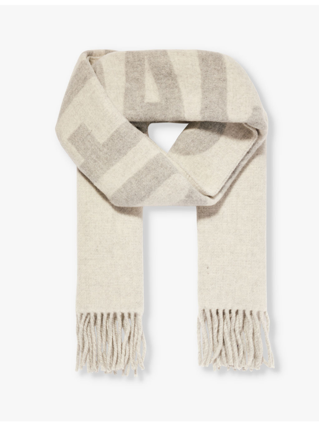 L'echarpe branded wool knitted scarf - 1