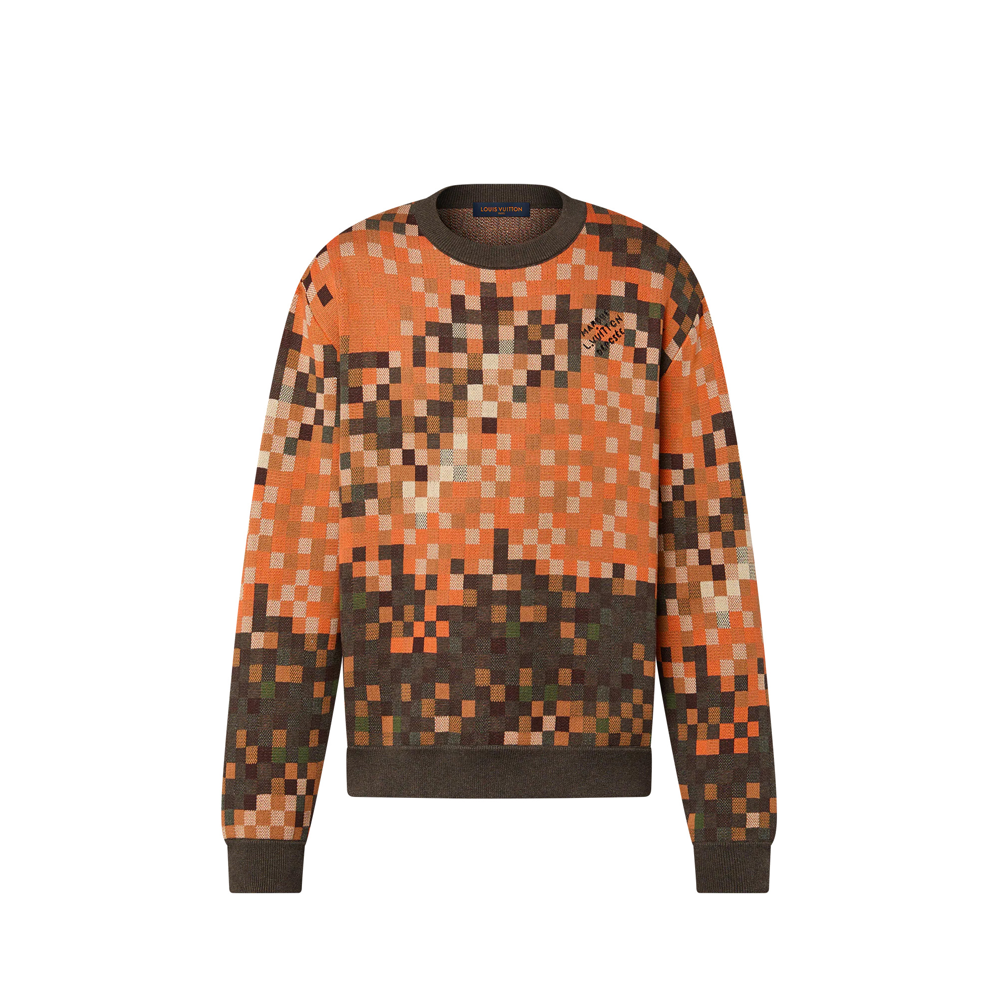 Jacquard Cotton Pullover - 1