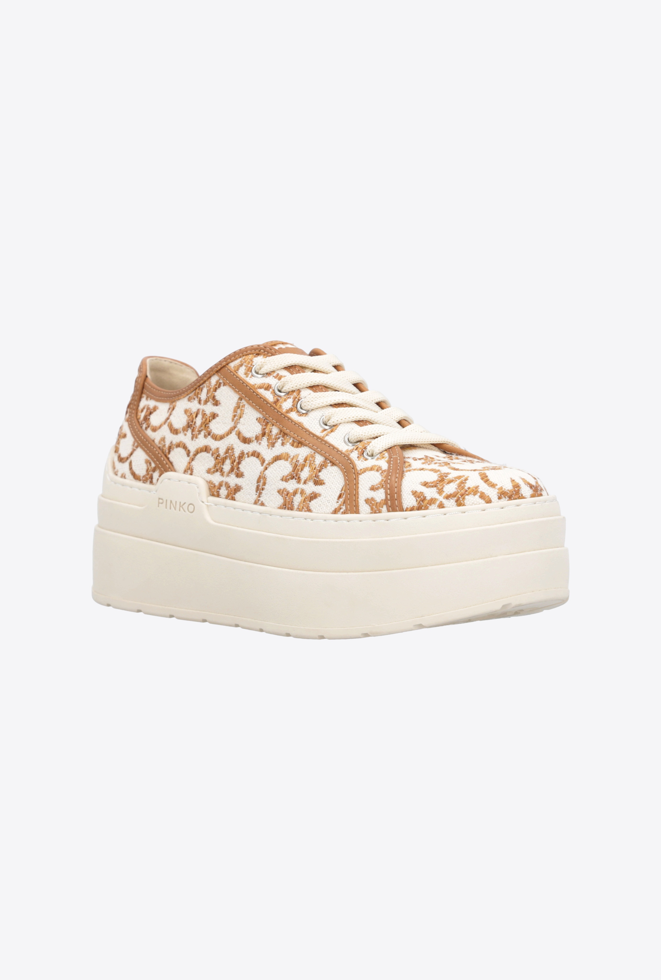 LOVE BIRDS MONOGRAM PLATFORM SNEAKERS - 2