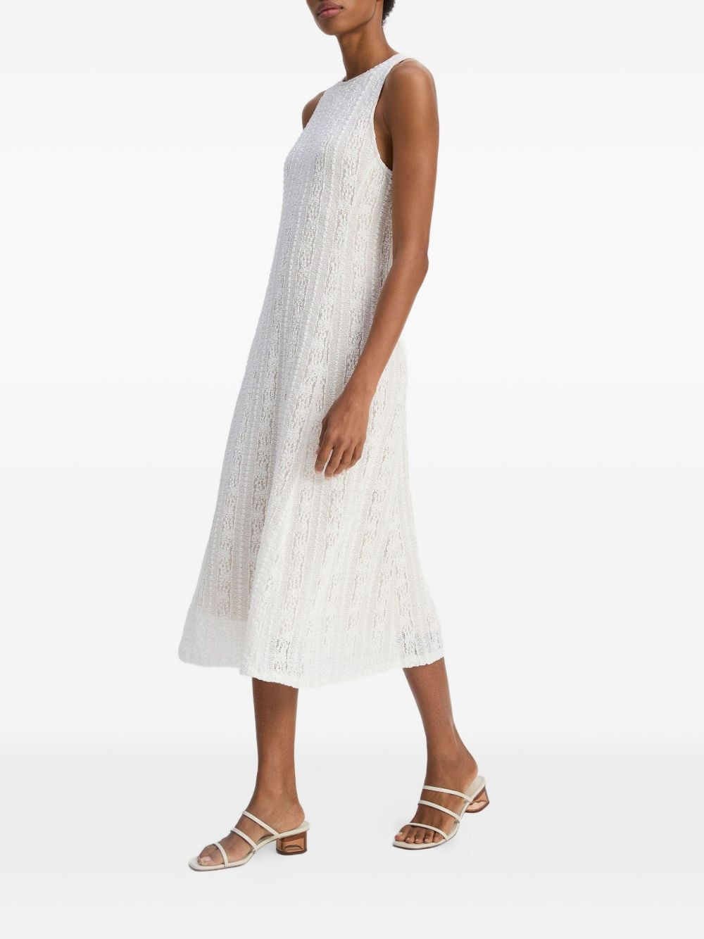 sleeveless lace dress - 3